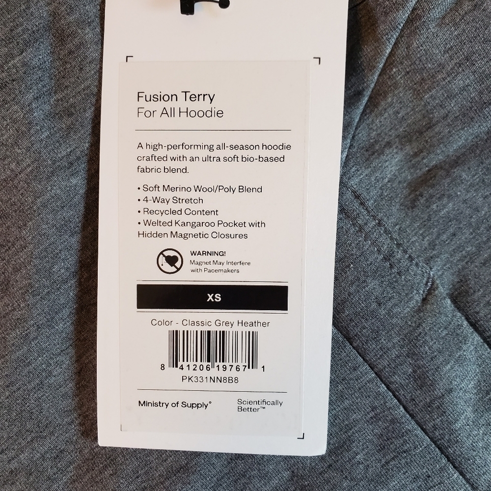 Ministry of Supply Fushion Terry For All Hoodie Sz XS - Picture 5 of 11